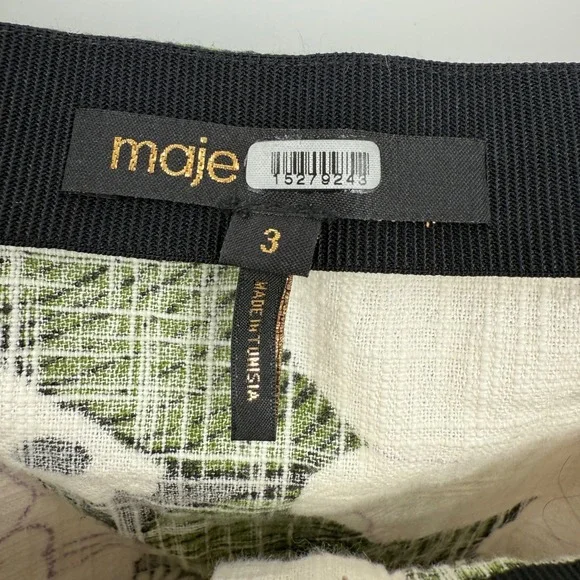 Maje Floral Top Puff Sleeve Sz L Boho Milkmaid Fairy Cottage Loflower Peplum - Picture 2 of 12